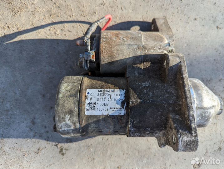 Стартер Nissan AD vzny12 HR16DE