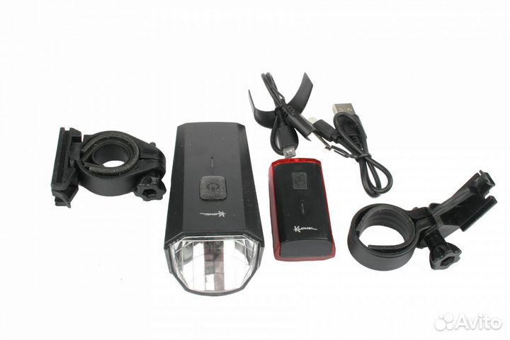 Фонари для велосипеда комплект перед/зад klonk, 11950