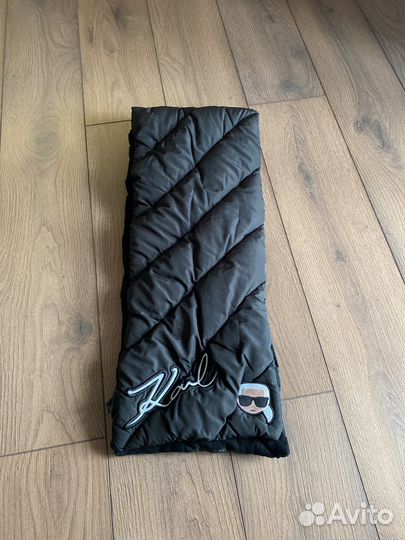 Karl lagerfeld шарф черный, пуховый