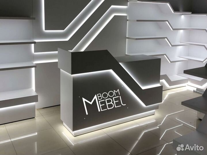 Стойка ресепшн с подсветкой