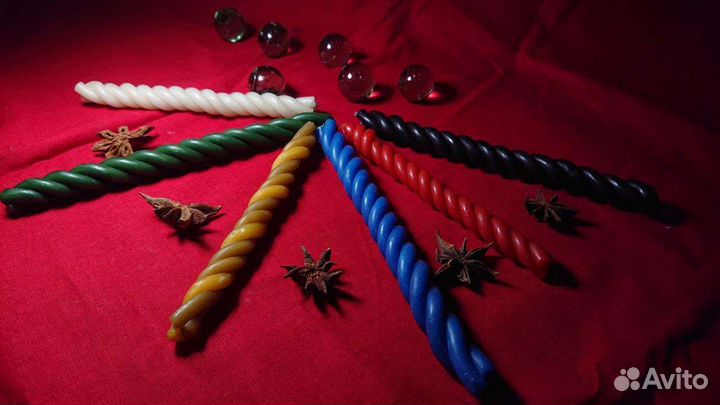 Свечи восковые в скрутках