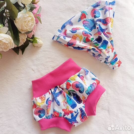Косынка для девочки, трусики