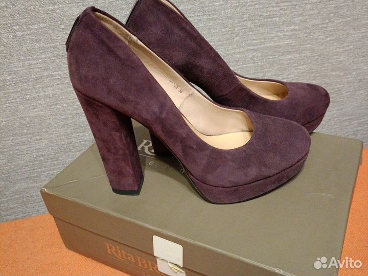 Туфли бархатные 36,37 новые