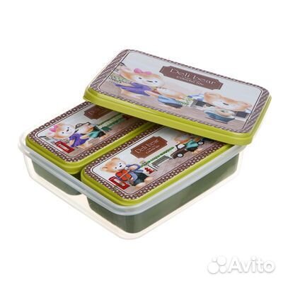 Набор контейнеров 3шт Медвежата (1600мл, 2*450мл п