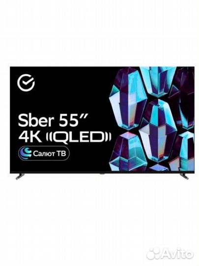 Телевизор Qled 50 сбер Новый.Установка
