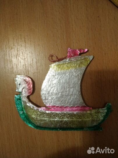 Елочные игрушки СССР, картонаж, цена за все