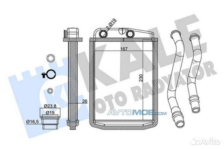 Радиатор отопителя citroen jumper- fiat ducato- pe
