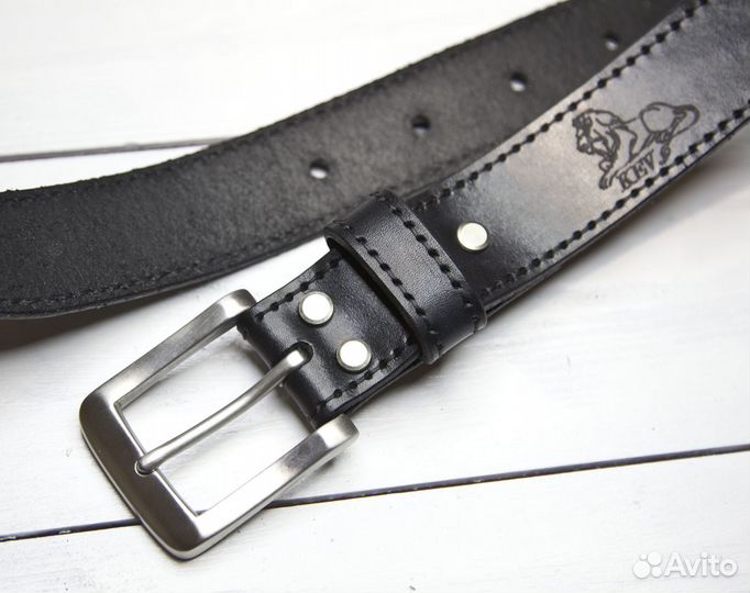 Ремень мужской кожаный ручной работы