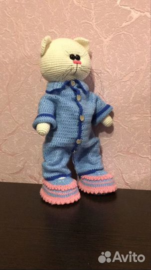 Подарок Кот Тильда вязаный