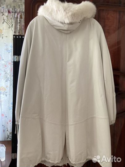 Пальто кожаное женское 7XL