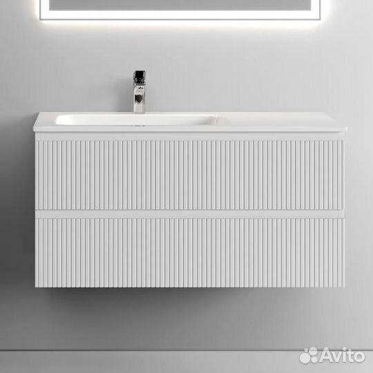 Тумба с раковиной Sancos Snob T 100 см, левая, bia