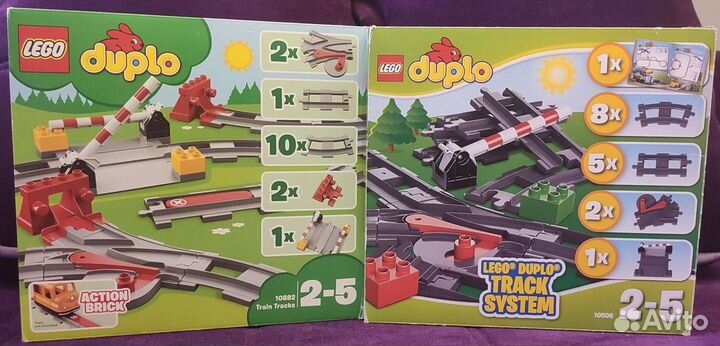 Lego duplo поезд +рельсы