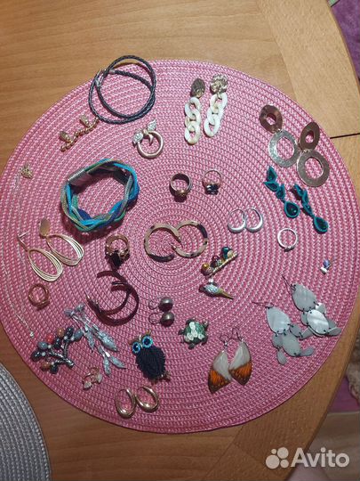 Бижутерия серьги броши кольца