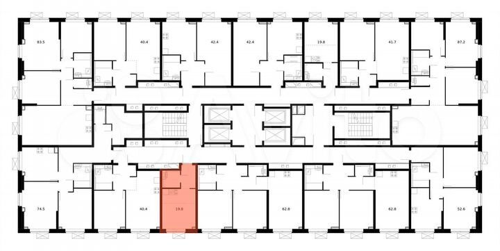 Квартира-студия, 19,8 м², 19/33 эт.
