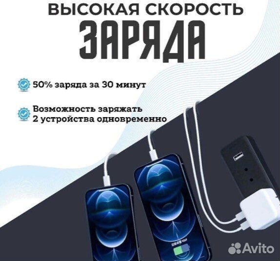 Адаптер питания + шнур 35W на iPhon, 2 USB-C