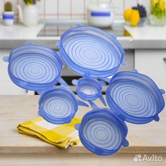Крышки силиконовые Super Stretch Silicon Lids 6шт