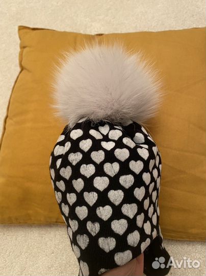 Il Trenino шапка с помпоном из песца 44