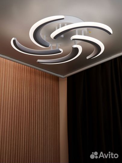 Люстра светодиодная потолочная с пультом 5 ламп