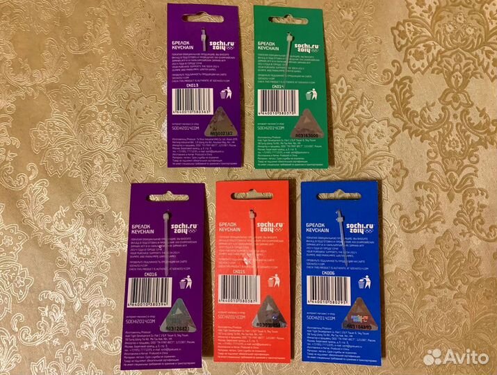 Набор брелков (5 штук). Олимпиада Сочи 2014