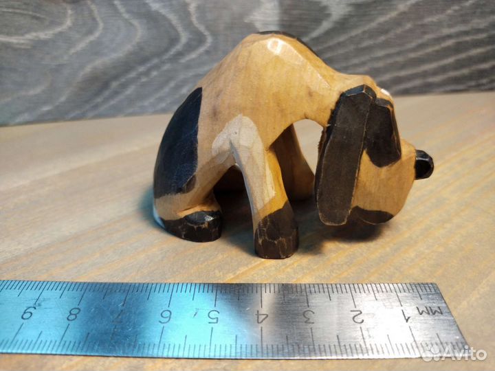 Игрушка деревянная, собака 