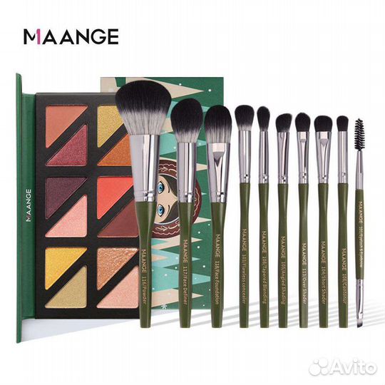 Палитра теней 12 цветов. Мерцающий блеск maange ма