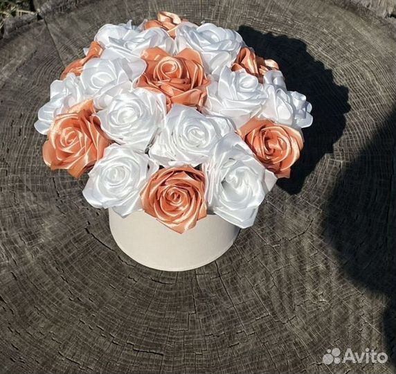 Букеты ручной работы из атласных лент