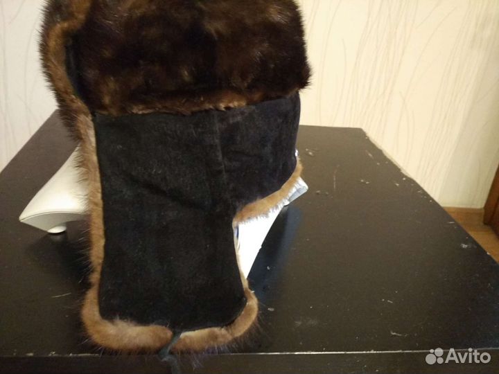 Шапка ушанка мужская норковая
