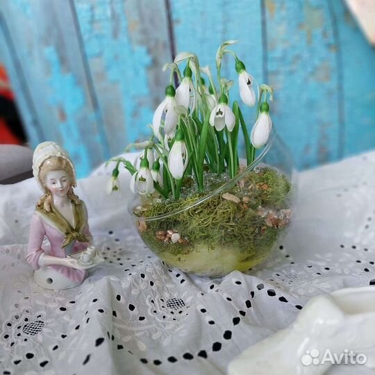 Подснежники из холодного фарфора