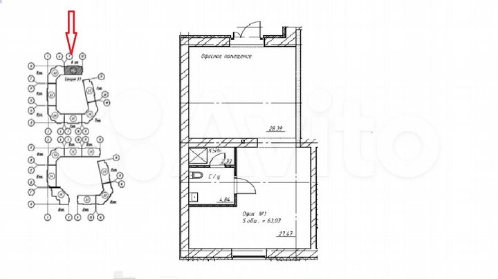 Свободного назначения, 63.03 м²