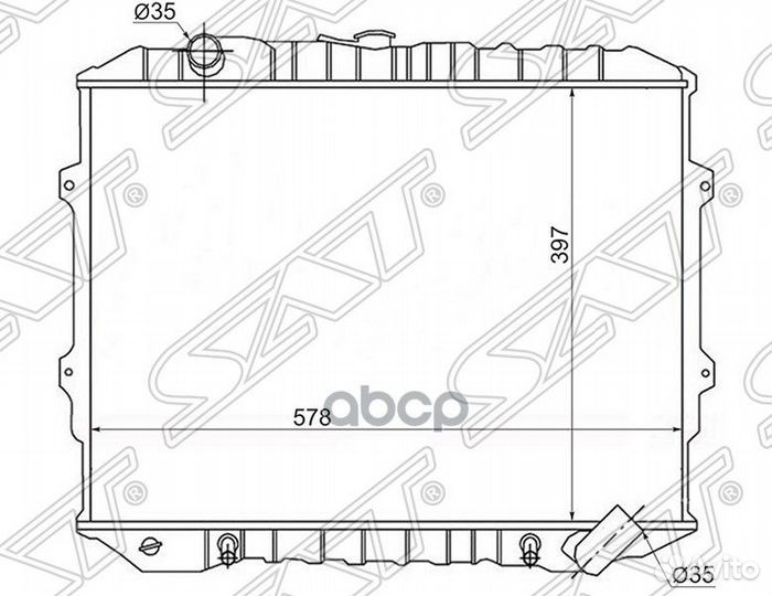 Радиатор Mitsubishi Pajero 81-90 / Montero 82-9