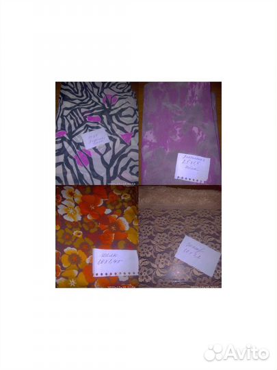 Отрезы ткани ссср. Гипюр, шерсть, ситец, сатин