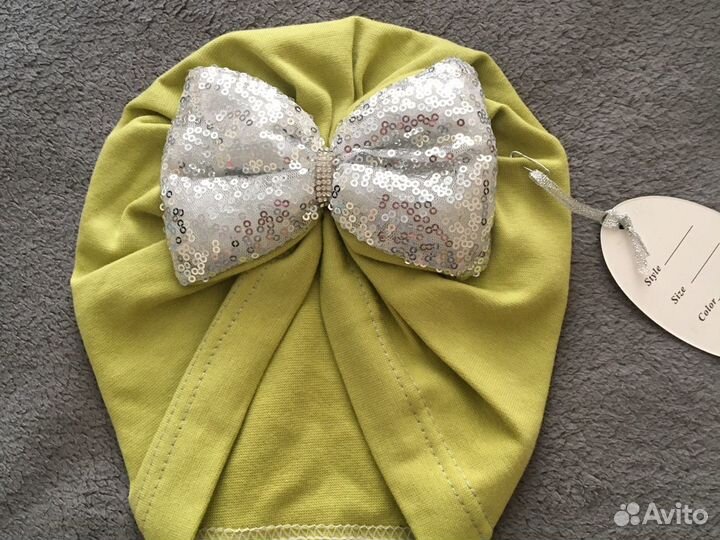 Шапка для девочки чалма 1-2 год