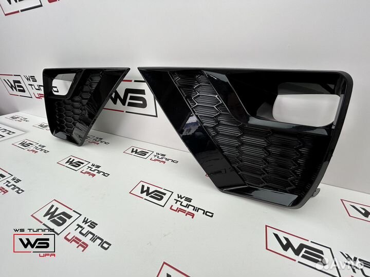 Накладки на туманки prado 150 Блэк оникс TX37