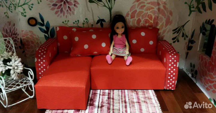 Кукольный угловой диван новый