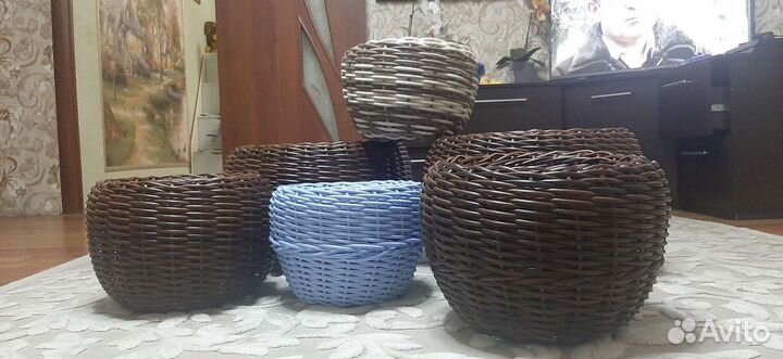 Кашпо из эко ротанга