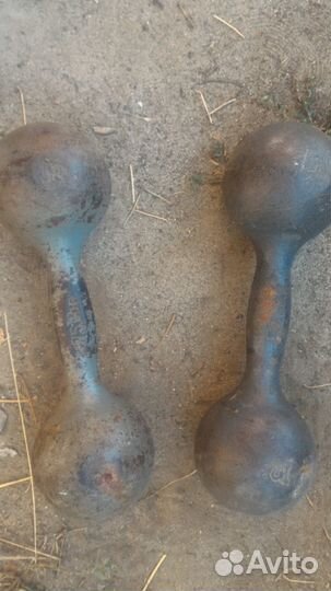 3 кг чугунные Гантели 2штуки. Литые