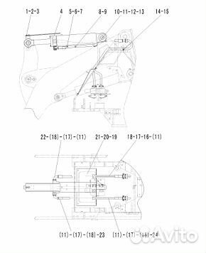 Гидроцилиндр ковша hsgf-140х80х502-952 (sdlg)