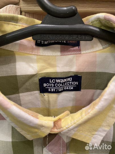 Рубашка в клетку для мальчика 134