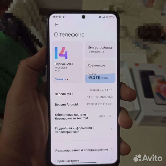 Мобильные телефоны бу xiaomi redmi note 12 Black