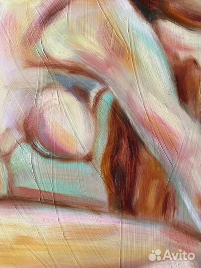 Картина маслом девушка обнаженная ню