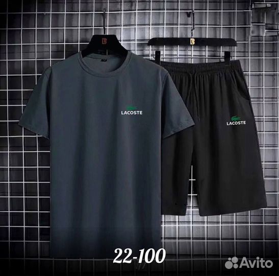 Летний спортивный костюм с шортами Lacoste