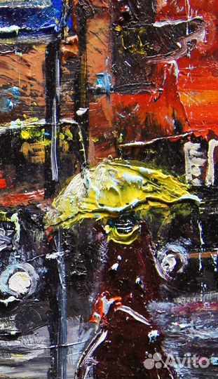 Картина маслом, На Невском проспекте, 30х30 см