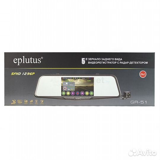 Регистратор-зеркало + антирадар GPS и 2 камеры 3в1