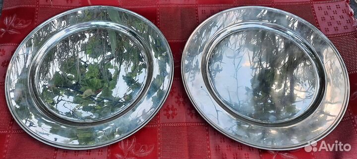 Поднос Серебро 900 проба 2 шт. 1050 грамм
