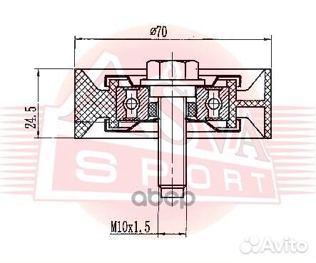 Ролик обводной mtbp016 asva