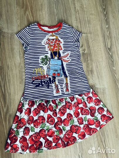 Костюм для девочки, юбка футболка Pelican