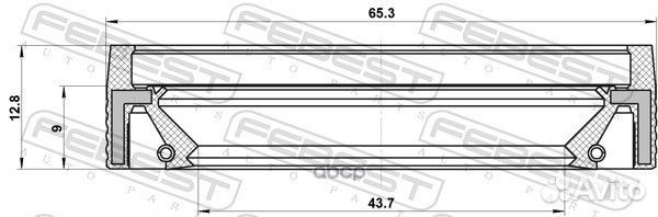 Сальник коробки скоростей 43.7x65.3x9x12.8 audi Q7