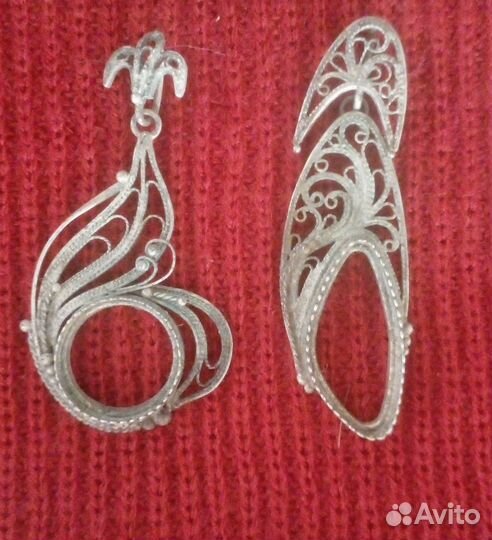 Оправы для колец, сережек,кулонов, скань