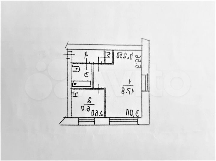 1-к. квартира, 30 м², 3/5 эт.