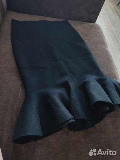 Юбка трикотажная чёрная